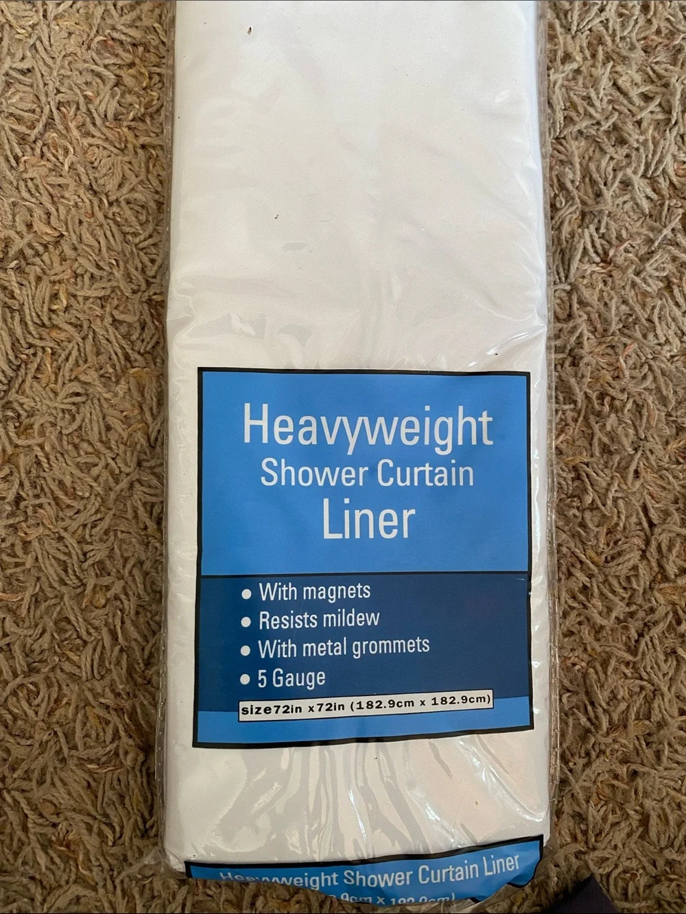 Heavyweight White Shower Curtain Liner